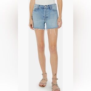 NWOT MOTHER The Skipper Short N Long Fray Shorts (Leap at the Chance), Size: 32